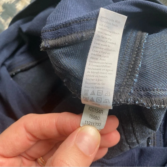 Spanx Maternity Mama Ankle Jeanish Legging Jean Womens SZ L Blue Over the Bump - Picture 13 of 13